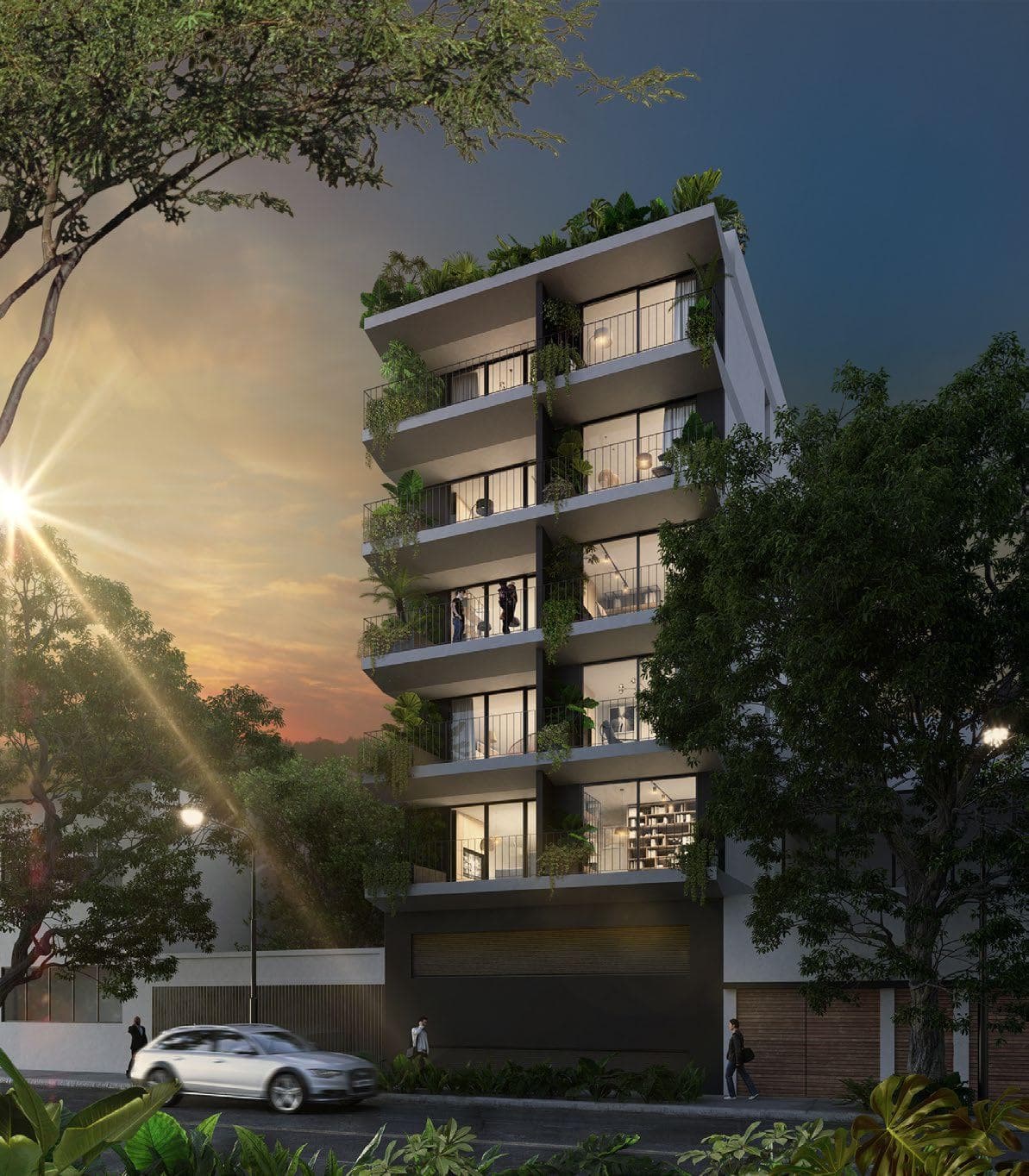 <p>Balcón de 9.39 m2, Bodega y Cajón de estacionamiento.</p>